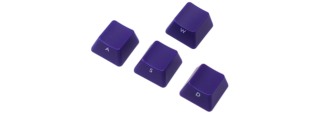 【直販限定】Majestouch用 ASDW purple keycap set 【前面印刷タイプ】